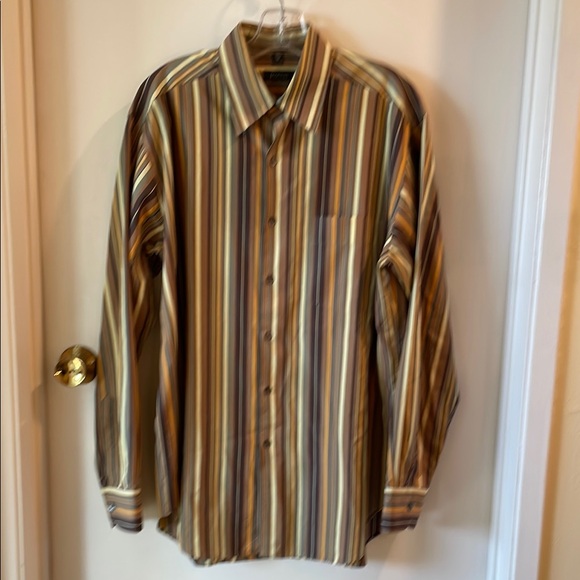 BARNEYS NEW YORK Striped Multicolor Men's Shirt Excellent Condition! Italy - Picture 1 of 7